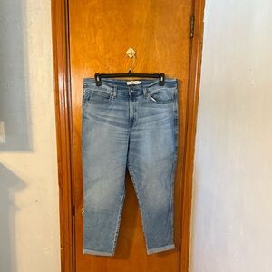 Levi's Strauss Signature Heritage Mid-Rise Boyfriend Light Blue Jeans Size 16